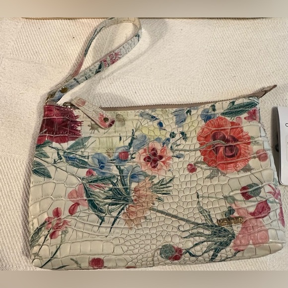 NEW Land Leather Tote & wristlet - Gavial Begonia Talco - Picture 6 of 9